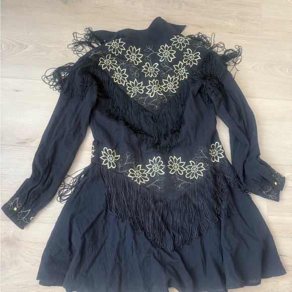 Chasing unicorns black dress fringed - Picture 6 of 6